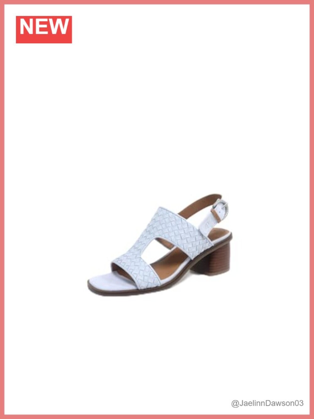 Genuine Leather Ankle Strap Block Heel Sandals Slip Resistant 2in Heel